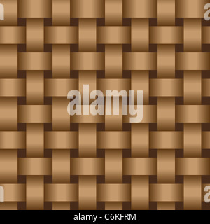Verflechtung braune Bänder - eine abstrakte Textur Stockfoto