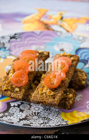 Lebkuchen mit würzigen Senf Stockfoto