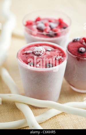 Gefrorener Joghurt mit Beeren Stockfoto