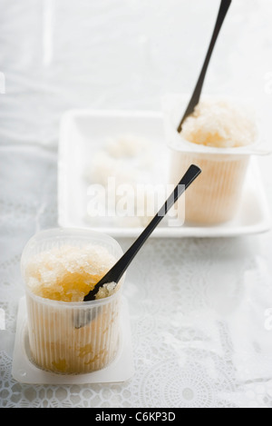 Litschi-Granita mit Zitronengras infundiert Stockfoto