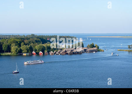 Panoramablick auf See Müritz vom Kirchturm in Region, Mecklenburg-West Pomerania, Deutschland Stockfoto