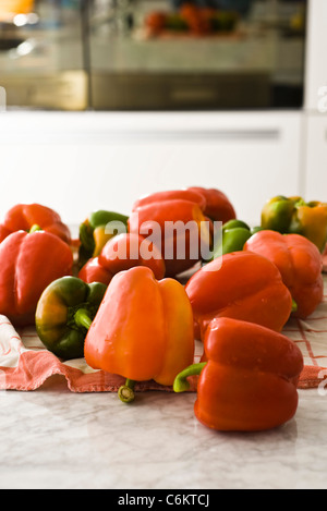 Frische rote Paprika Stockfoto
