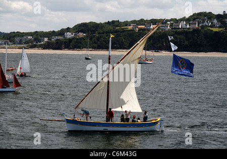 Pointu von marseile (Marseille), Bucht von Douarnenez, maritime Festival (Bretagne, Frankreich). Stockfoto