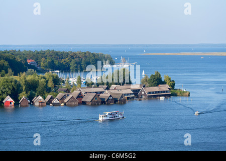 Panoramablick auf See Müritz vom Kirchturm in Region, Mecklenburg-West Pomerania, Deutschland Stockfoto