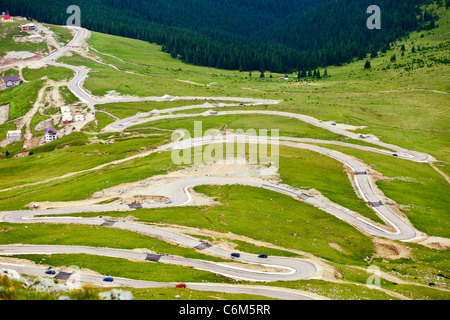 Transalpina, die höchste Höhe Straße in Rumänien, überqueren die Parang mountains Stockfoto