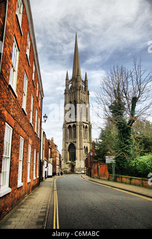 St James Kirche am Ende des Westgate, Louth, Lincolnshire, der höchste Pfarrkirche Turm im Vereinigten Königreich Stockfoto