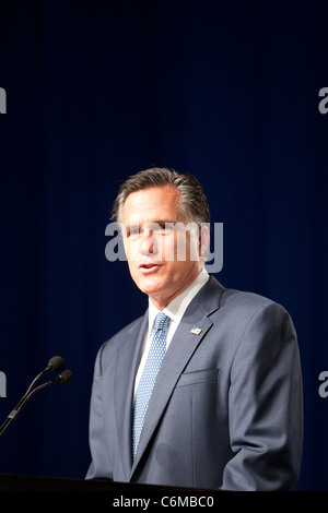 Republikanische Präsidenten hoffnungsvollen Mitt Romney anlässlich der Veteran's der Kriege im Ausland-Konferenz in San Antonio, Texas auf August Stockfoto