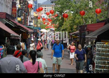 zeigen Sie an, Fußgängerzone, Pagoda Street, Chinatown, Singapur Stockfoto