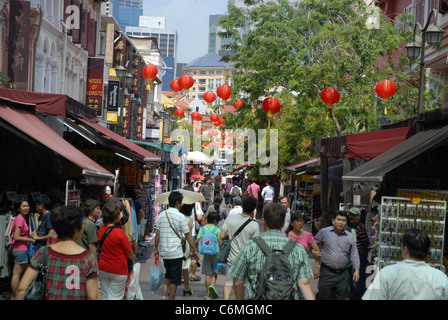 zeigen Sie an, Fußgängerzone, Pagoda Street, Chinatown, Singapur Stockfoto