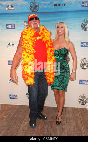 Hulk Hogan und Jennifer McDaniel Comedy Central Roast Of David Hasselhoff bei Sony Bilder Studios - Ankünfte Culver City statt, Stockfoto