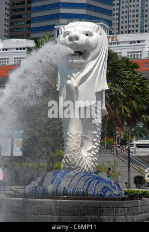 Merlion, das Wahrzeichen von Singapur, Merlion Park, Singapur Stockfoto