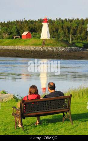 Mulholland Point Lighthouse, Lubec, Maine, USA Stockfoto