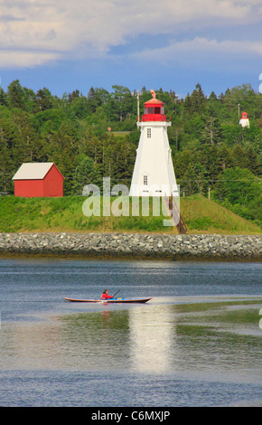 Mulholland Point Lighthouse, Lubec, Maine, USA Stockfoto