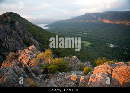 Blick vom Boronia Peak über die Fyans Valley und Wonderland Range Stockfoto