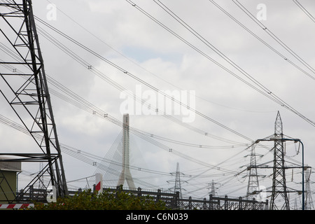Connahs Quay Gaskraftwerk in Nord-Wales. Stockfoto