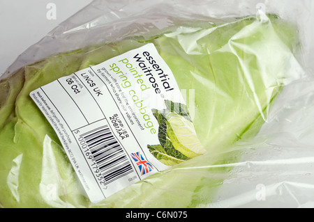 Wesentlichen Waitrose wies Frühling Kohl Stockfoto