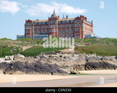 Headland Hotel, Fistral Strand, Newquay, Cornwall, UK Stockfoto