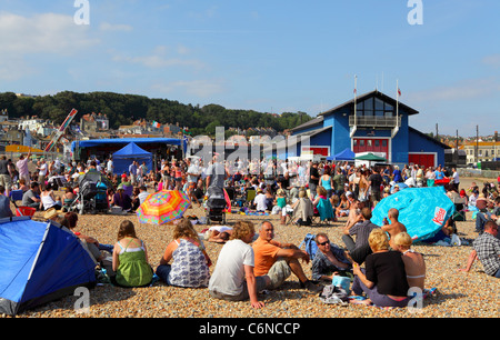 Hastings alte Stadt Karneval Woche Strand Konzert, East Sussex, England, UK, GB Stockfoto