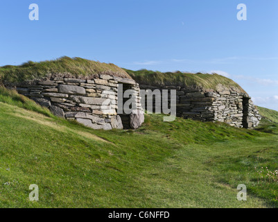 dh Knap von Howar PAPA WESTRAY ORKNEY zwei Bronzezeit neolithische Häuser Siedlung alten britischen Websites Haus neolithische Dorfruinen Standort großbritannien Stockfoto