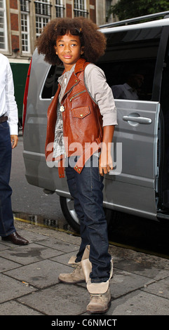 Jaden Smith außerhalb der BBC Radio One Studios London, England - 15.07.10 Stockfoto