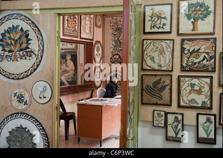 Zentrum für Kunsthandwerk & Mosaik Workshop. Madaba. Jordanien Stockfoto