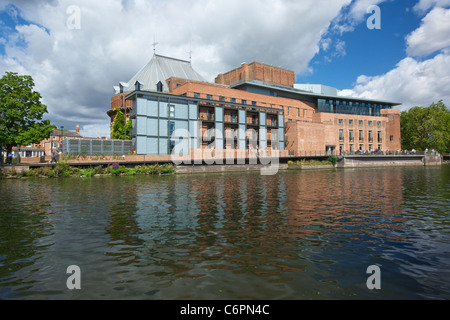 Neue Royal Shakespeare und Swan Theater und Fluss Avon Stratford-upon-Avon Warwickshire England UK Stockfoto