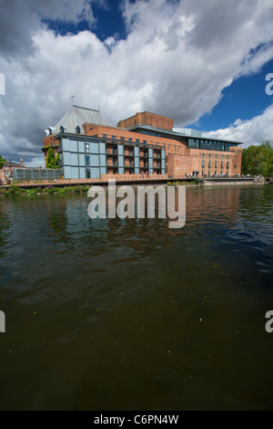 Neue Royal Shakespeare und Swan Theater und Fluss Avon Stratford-upon-Avon Warwickshire England UK Stockfoto