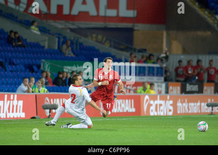 Euro 2012 Qualifying match - Wales V Montenegro im Cardiff City Stadium.  ...::: NUR ZUR REDAKTIONELLEN VERWENDUNG:::... Stockfoto