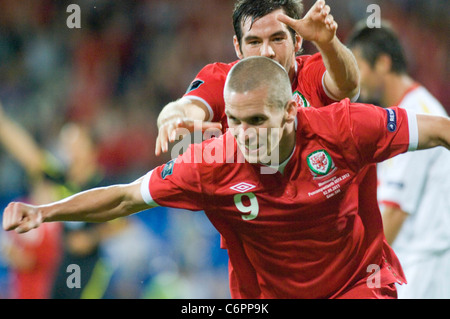 Euro 2012 Qualifying match - Wales V Montenegro im Cardiff City Stadium.  ...::: NUR ZUR REDAKTIONELLEN VERWENDUNG:::... Stockfoto