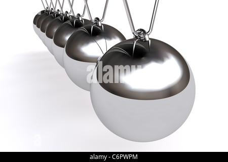 3D Render Ausgleich Kugeln Newton-Wiege-Hintergrund Stockfoto