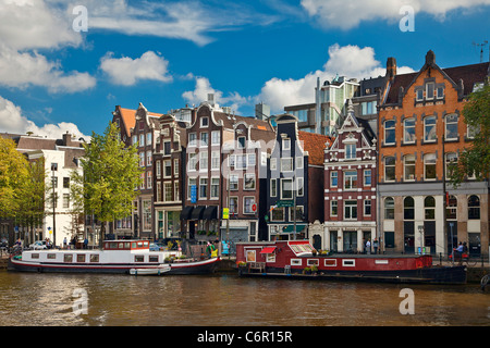 Europa, Niederlande, Kanal in Amsterdam Stockfoto