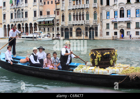 Historische Regatta in Venedig - Regata Storica di Venezia Stockfoto