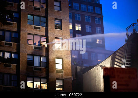 Feuerwehr Feuerwehr Upper East Side Feuer NYC Feuer 2011 Stockfoto