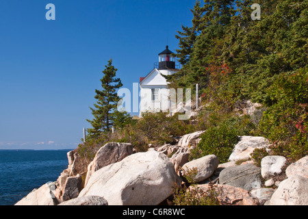 Bass Harbor Head Leuchtturm auf Mount Desert Island, Maine. Stockfoto