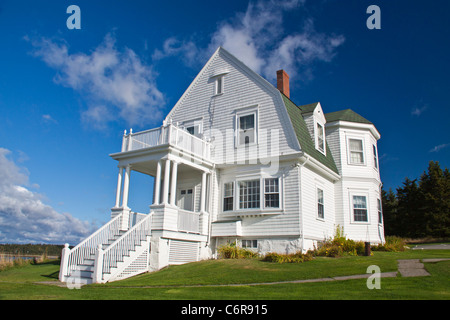 Keeper's Quarters und Museum am Marshall Point Lighthouse in Port Clyde, Maine. Stockfoto