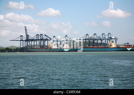 Panama Ports Company bei Balboa, auf den pazifischen Eingang des Panama-Kanals. Stockfoto