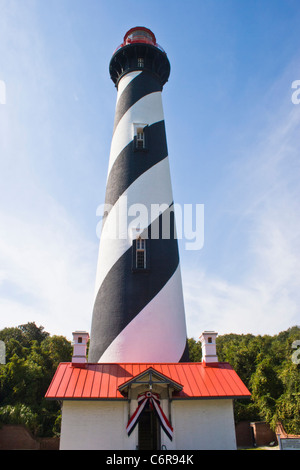 San Augustine Lighthouse und Seefahrtsmuseum auf Anastasia Insel vor der Ostküste von Florida. Stockfoto