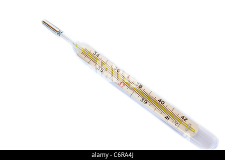 Medizinische Thermometer isoliert auf weißem Hintergrund. Stockfoto