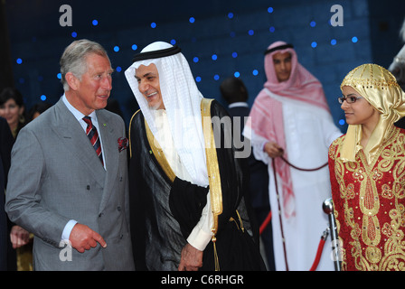 Seine königliche Hoheit Prinz Charles, Prince Of Wales und seine königliche Hoheit Prinz Turki Al Faisal Bin Abdulaziz Al Saud Arabia 3D - UK film premiere Stockfoto