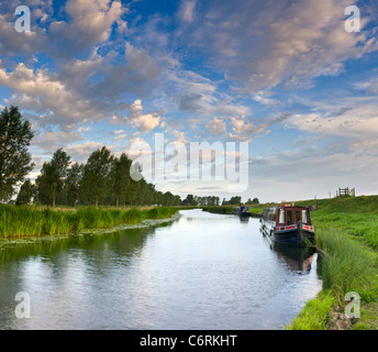 Narrowboat auf den Great Ouse Stockfoto