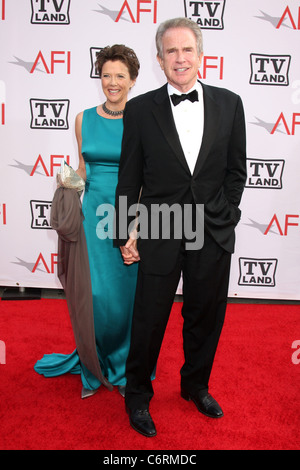 Annette Bening und Warren Beatty American Film Institute (AFI) grüßt Mike Nichols im Sony Bilder Studio Los Angeles, Stockfoto