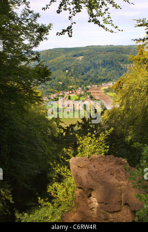 Tintern Abbey aus dem Teufel Kanzel Gloucestershire Englands Stockfoto