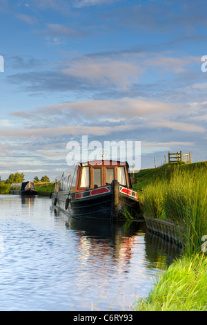 Narrowboat auf den Great Ouse Stockfoto