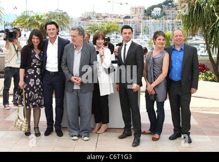 Moira Buffini, Luke Evans, Stephen Frears, Posy Simmonds, Dominic Cooper, Tamsin Greig, Bill Camp Cannes International Film Stockfoto