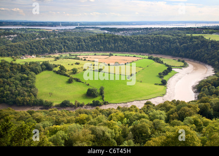 Wye Valley von den Eagles Nest Aussichtspunkt Monmouthshire Wales Stockfoto