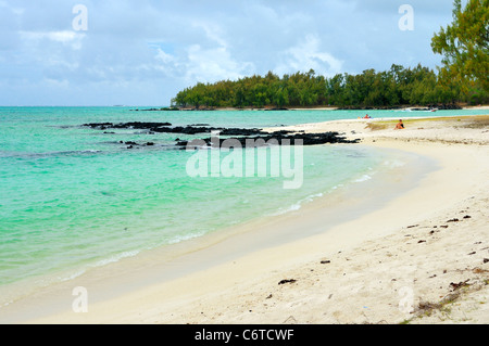 Die Strände von Ile Aux Cerfs, Flacq, Mauritius. Stockfoto