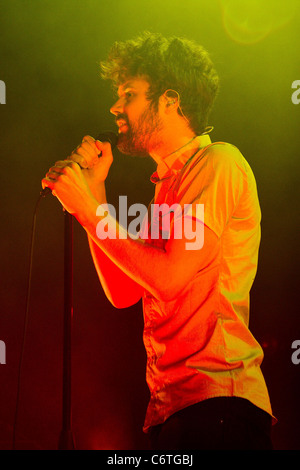 Passion Pit Durchführung im Fillmore Miami Beach in The Jackie Gleason Theater Miami Beach, Florida - 13.06.10 Aruna Gilbert Stockfoto