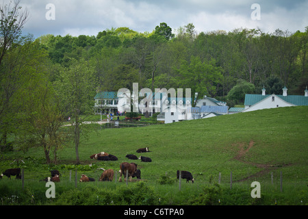 Das Big House im Malabar Farm State Park mit Haustieren in Ohio USA die ländliche Landschaft der USA inspirierte niemanden, keine grünen Naturfotos in Hi-res Bildern Stockfoto