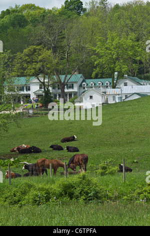 Das Big House im Malabar Farm State Park mit Haustieren in Ohio USA die ländliche Landschaft der USA inspirierte niemanden, keine grünen Naturfotos in Hi-res Bildern Stockfoto