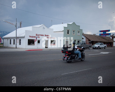 Harley-Fahrer in Bridgeport, Kalifornien Stockfoto